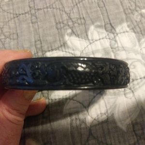 Carved Koi Bangle, Lucite, Jadite????